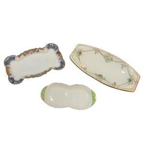 Vintage Porcelain Decorative trinket dish tray vanity